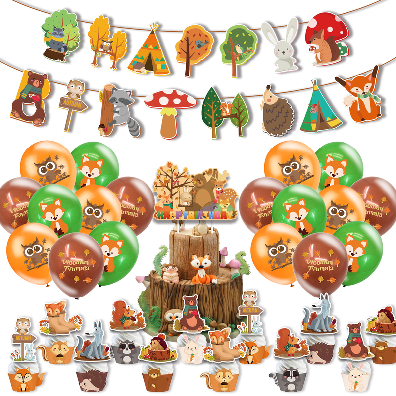 Waldtier-Themenparty-Set