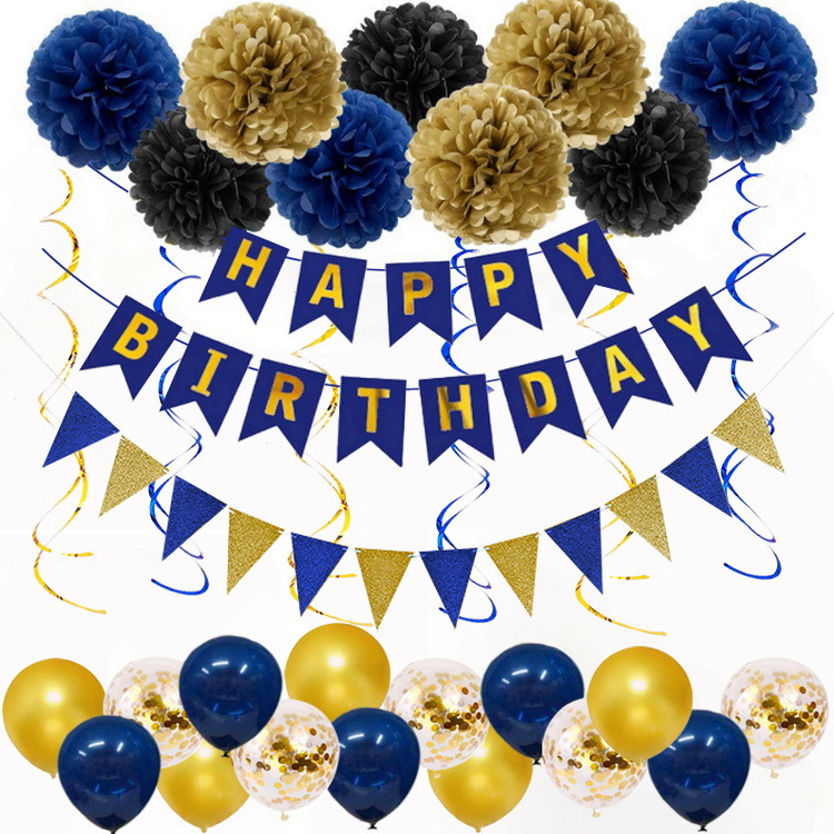 Marineblaues Geburtstagsparty-Dekorations-Ballon-Set